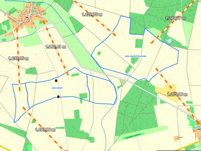 Karte des Projektgebiets Jahrstedt