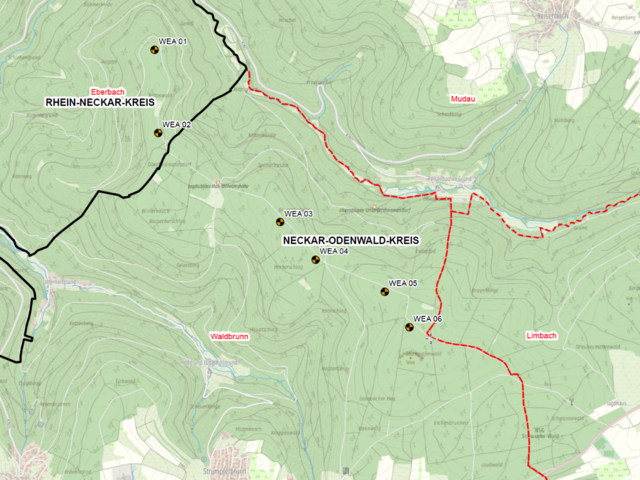 Standortkarte Windpark Trebsen